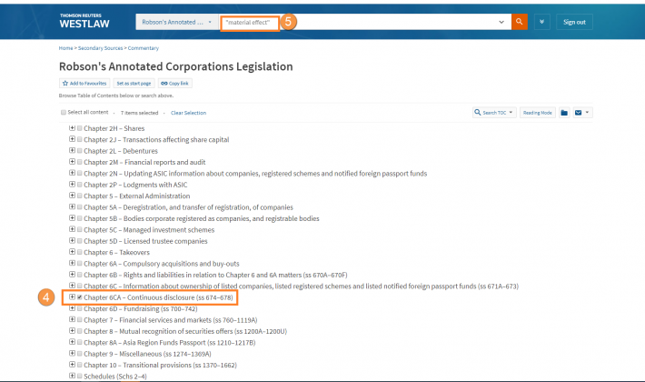 Westlaw Australia Tip - How To Search Within A Chapter Of A Secondary ...